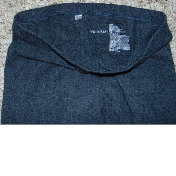 Womens Victorias Secret Gray Crop Pants Medium Love VS Angel Yoga Elastic Waist - Picture 2 of 5